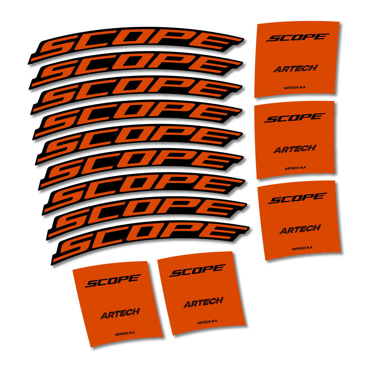 Stickers for Scope Artech 6.A 2026, Road Wheel vinyl decals - Clay
