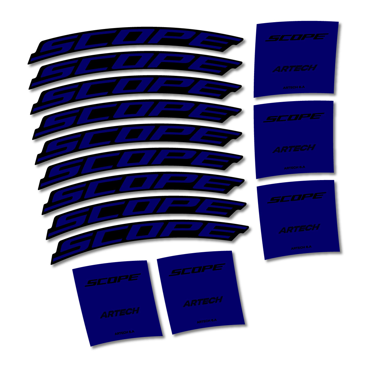 Stickers for Scope Artech 6.A 2026, Road Wheel vinyl decals - Scandinavian Blue