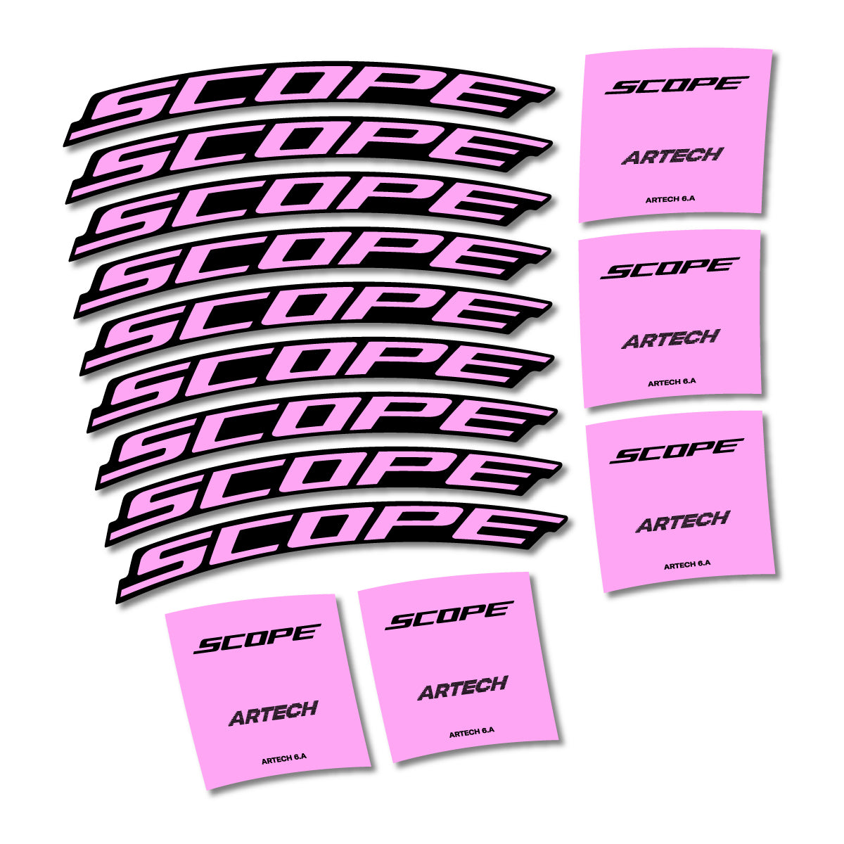 Stickers for Scope Artech 6.A 2026, Road Wheel vinyl decals - Light Lilac