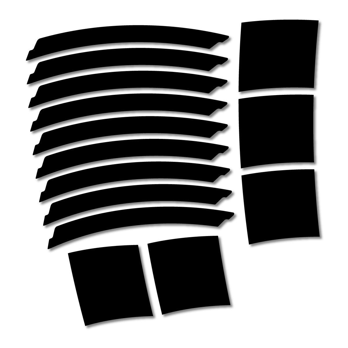 Stickers for Scope Artech 6.A 2026, Road Wheel vinyl decals - Black