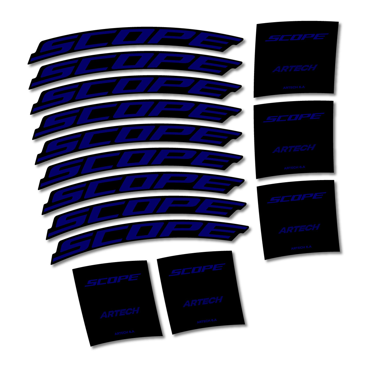 Stickers for Scope Artech 6.A 2026, Road Wheel vinyl decals - Scandinavian Blue