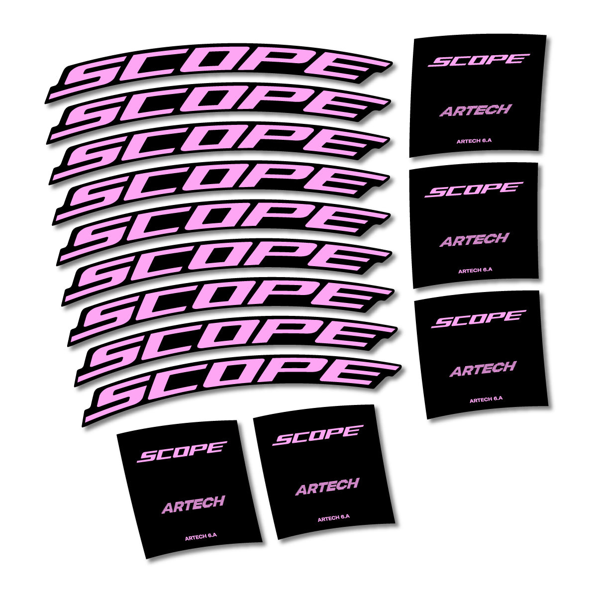 Stickers for Scope Artech 6.A 2026, Road Wheel vinyl decals - Light Lilac