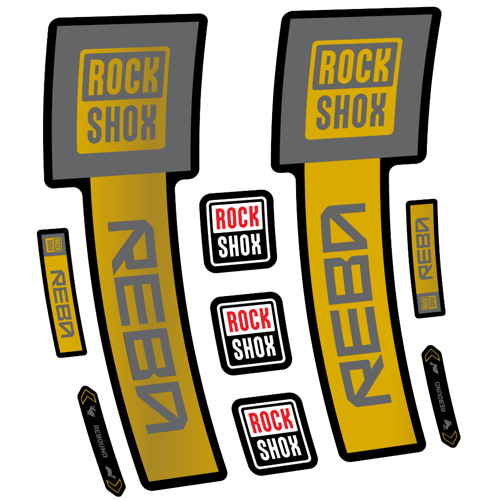 Decal Rock Shox Reba Base 2025, Fork 29, bike sticker vinyl