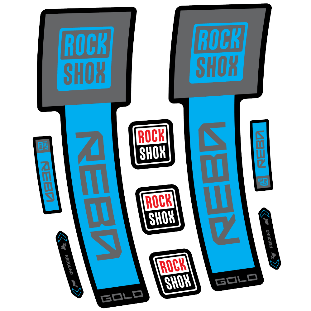 Decal Rock Shox Reba Gold 2025, Fork 29, bike sticker vinyl