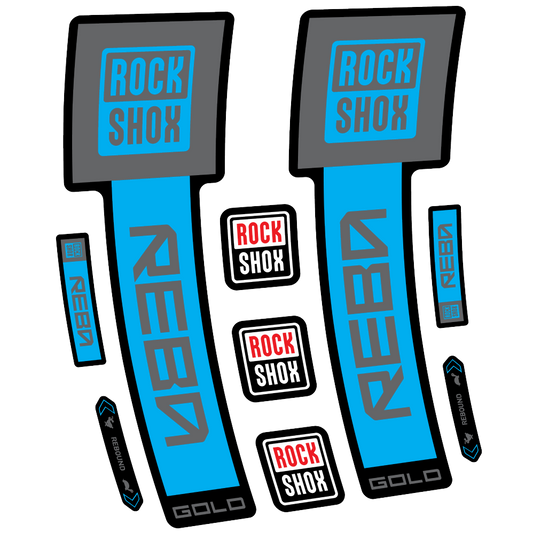 Decal Rock Shox Reba Gold 2025, Fork 29, bike sticker vinyl