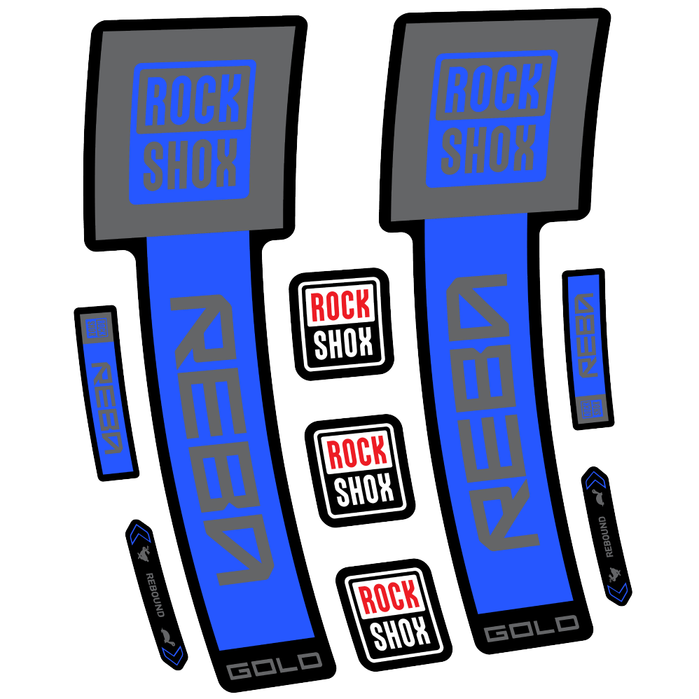 Decal Rock Shox Reba Gold 2025, Fork 29, bike sticker vinyl