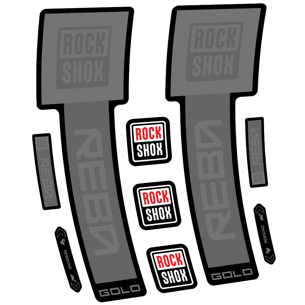 Decal Rock Shox Reba Gold 2025, Fork 29, bike sticker vinyl