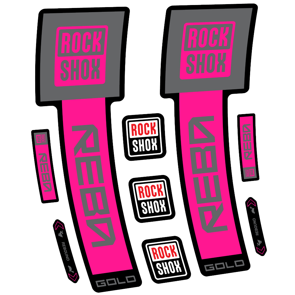 Decal Rock Shox Reba Gold 2025, Fork 29, bike sticker vinyl