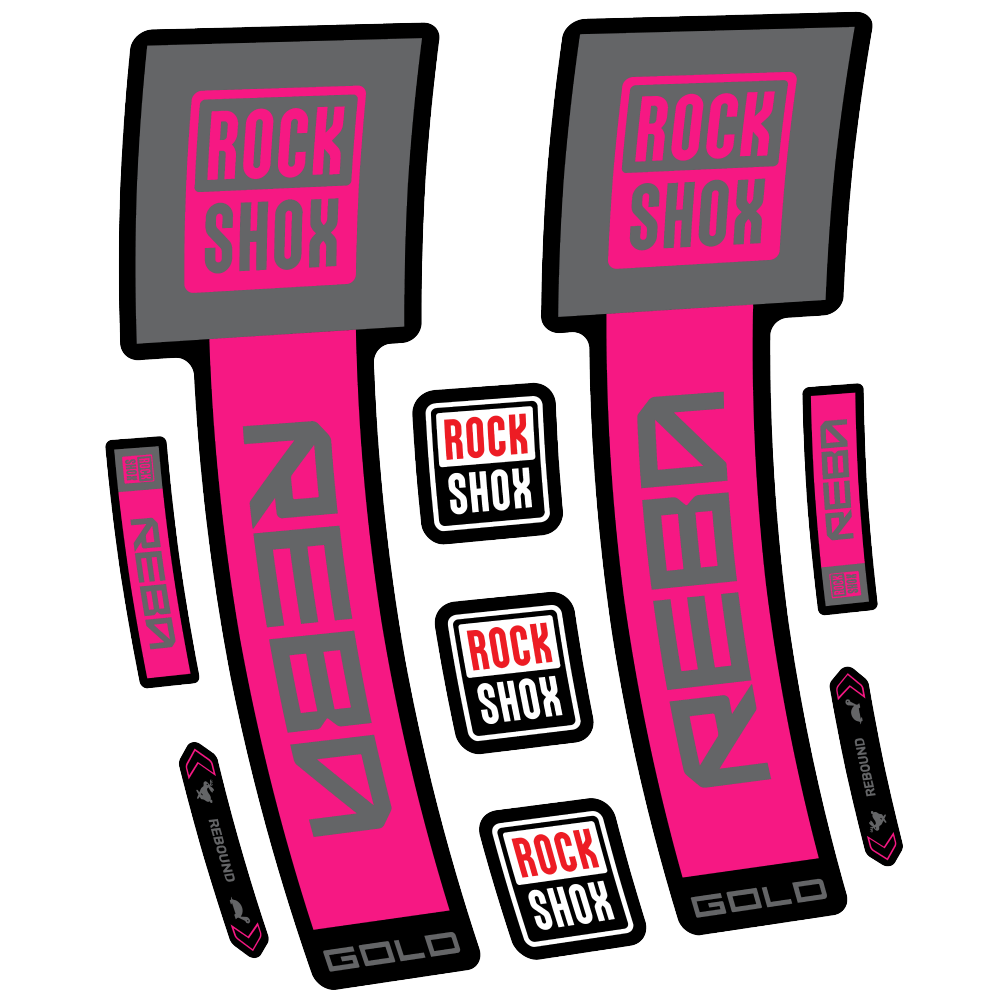 Decal Rock Shox Reba Gold 2025, Fork 29, bike sticker vinyl