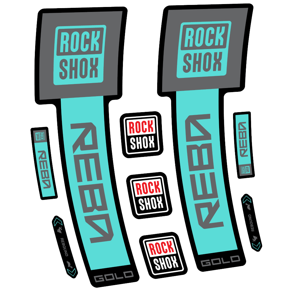 Decal Rock Shox Reba Gold 2025, Fork 29, bike sticker vinyl
