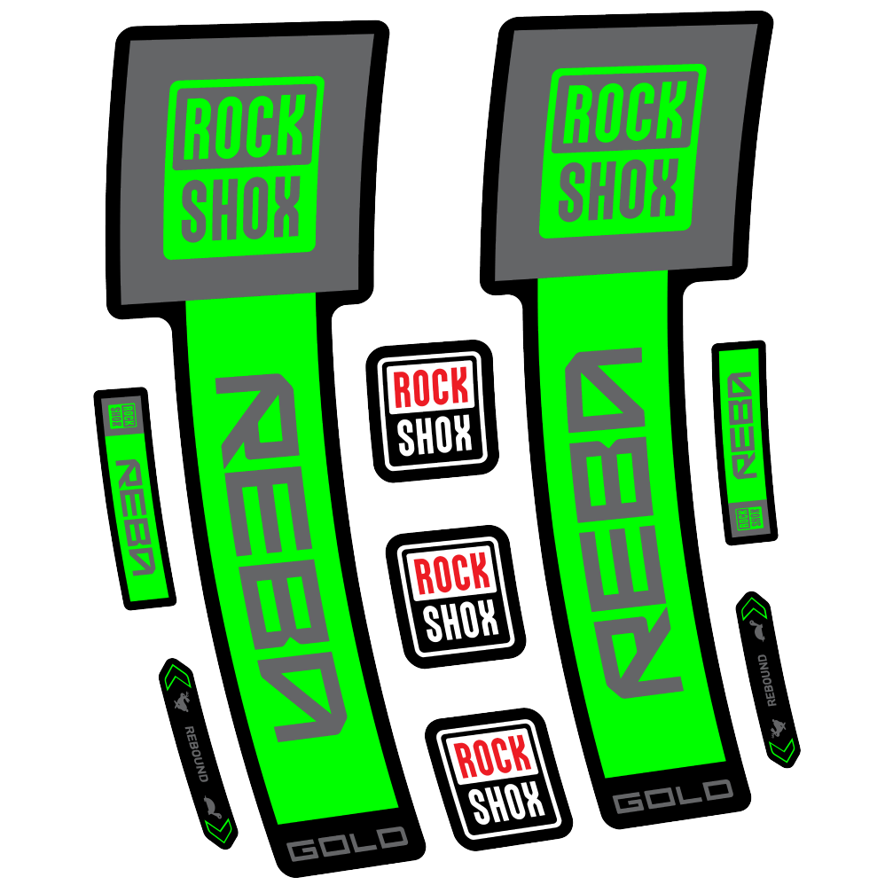 Decal Rock Shox Reba Gold 2025, Fork 29, bike sticker vinyl