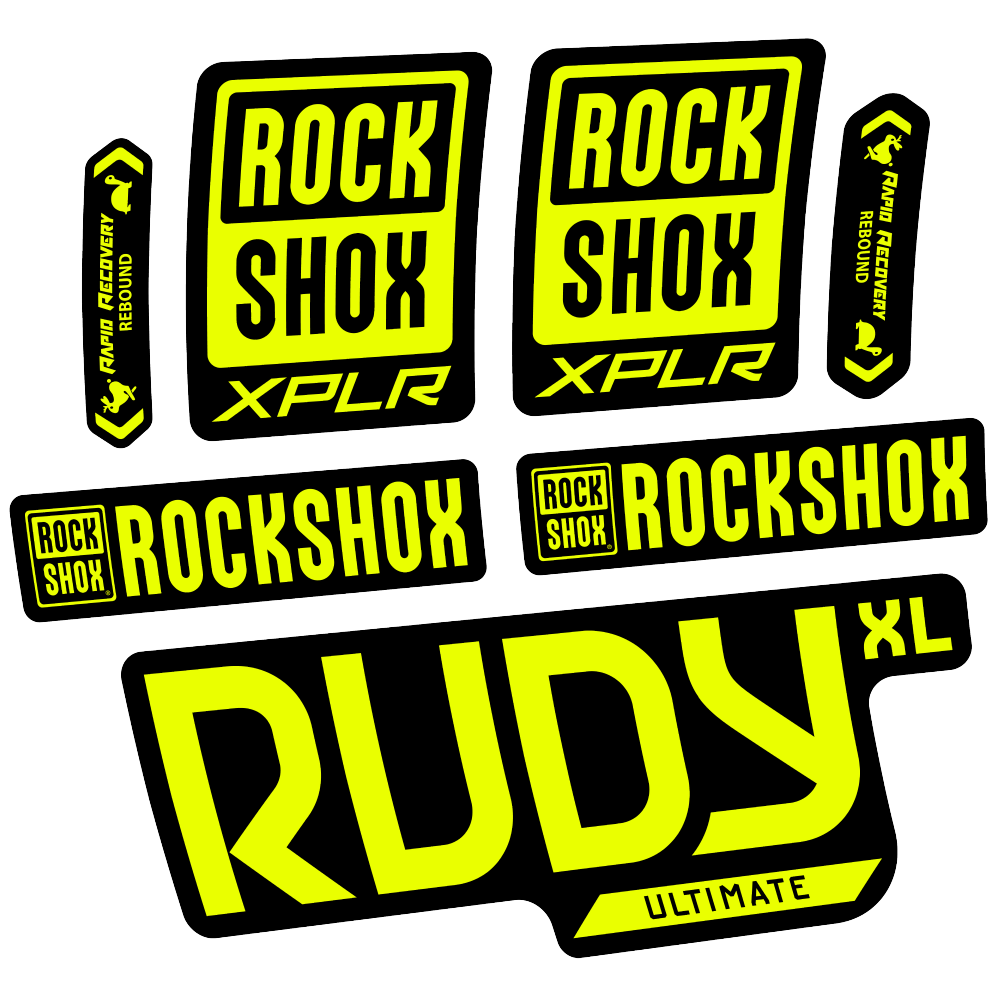 Decal Rock Shox Rudy XL Ultimate 2025, Fork 29, bike sticker vinyl