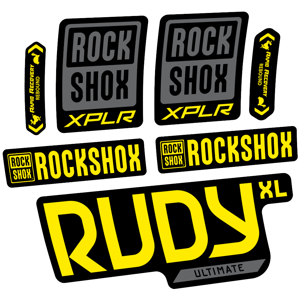 Decal Rock Shox Rudy XL Ultimate 2025, Fork 29, bike sticker vinyl