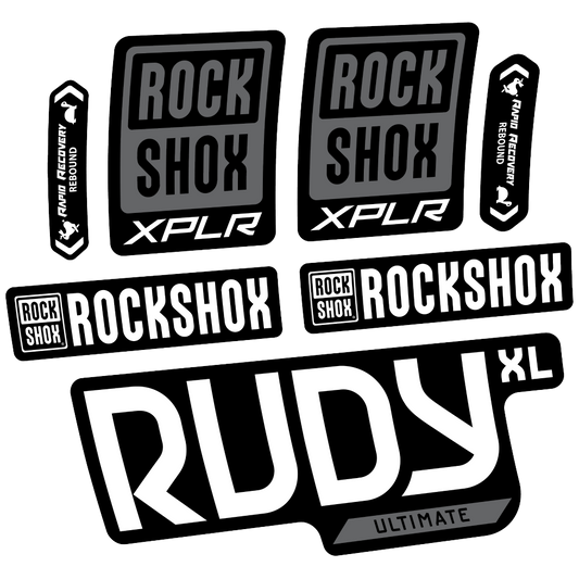Decal Rock Shox Rudy XL Ultimate 2025, Fork 29, bike sticker vinyl