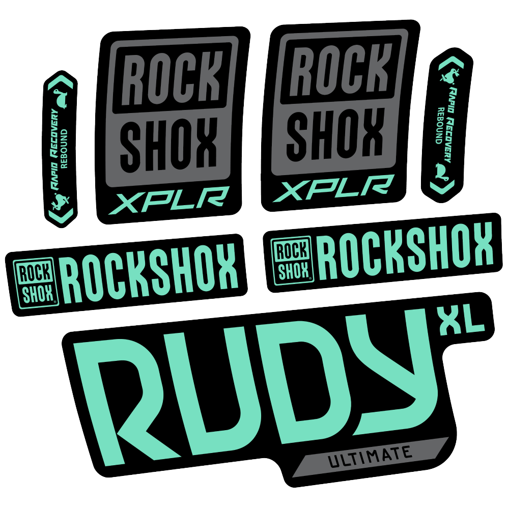 Decal Rock Shox Rudy XL Ultimate 2025, Fork 29, bike sticker vinyl