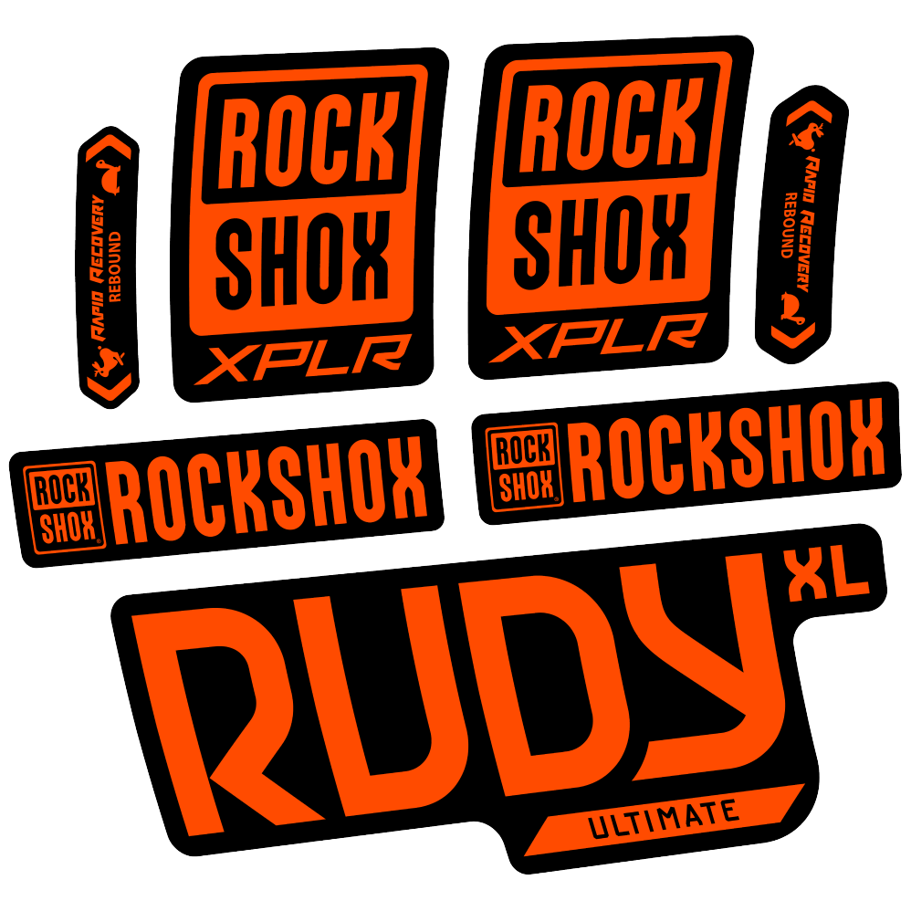 Decal Rock Shox Rudy XL Ultimate 2025, Fork 29, bike sticker vinyl