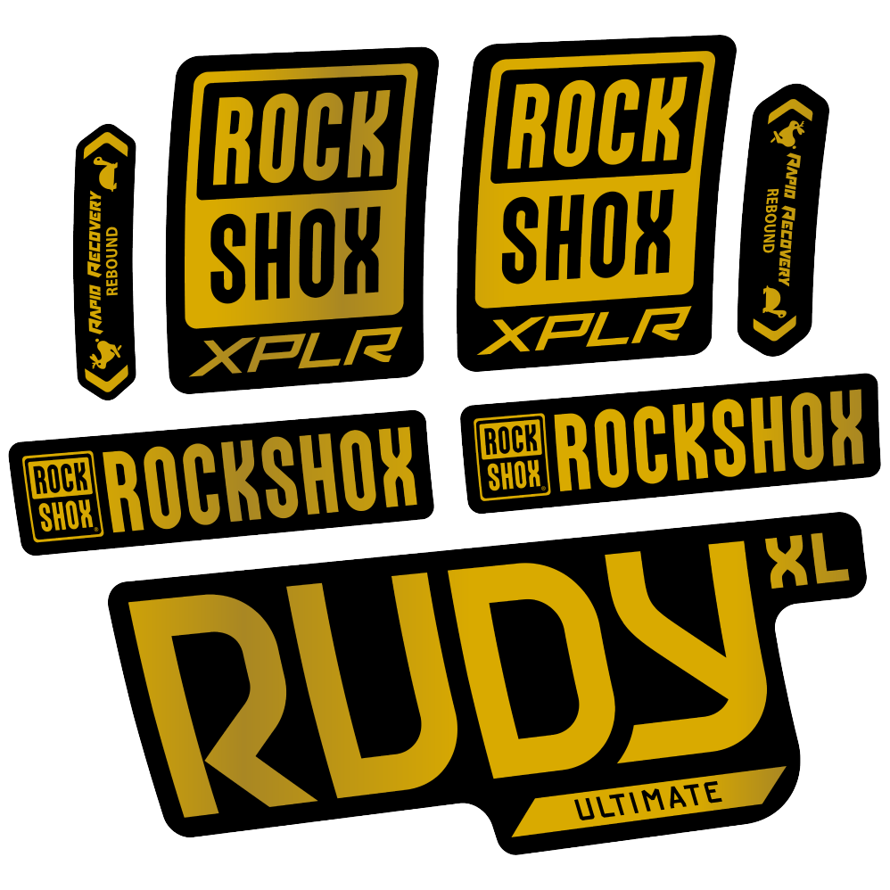 Decal Rock Shox Rudy XL Ultimate 2025, Fork 29, bike sticker vinyl