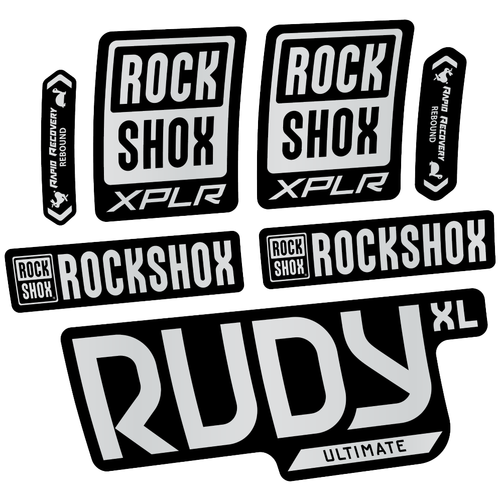 Decal Rock Shox Rudy XL Ultimate 2025, Fork 29, bike sticker vinyl