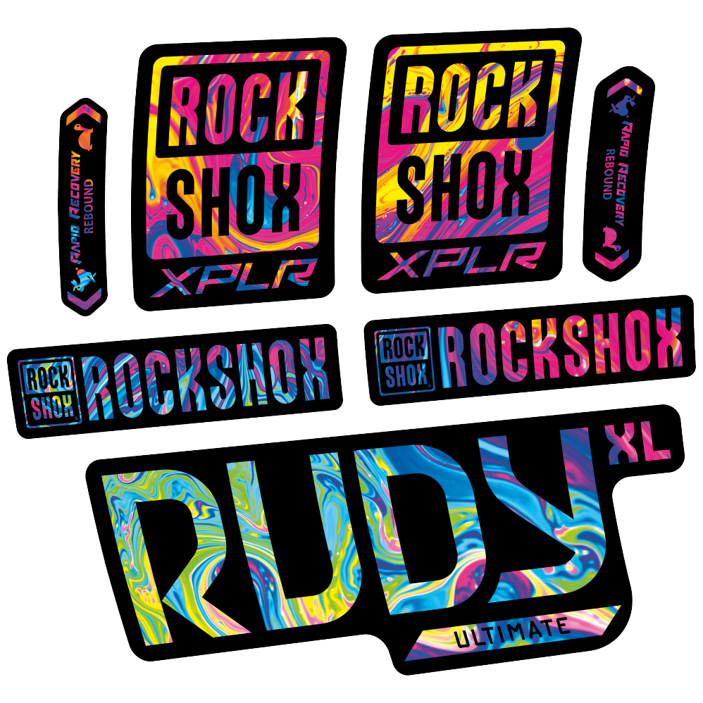 Decal Rock Shox Rudy XL Ultimate 2025, Fork 29, bike sticker vinyl