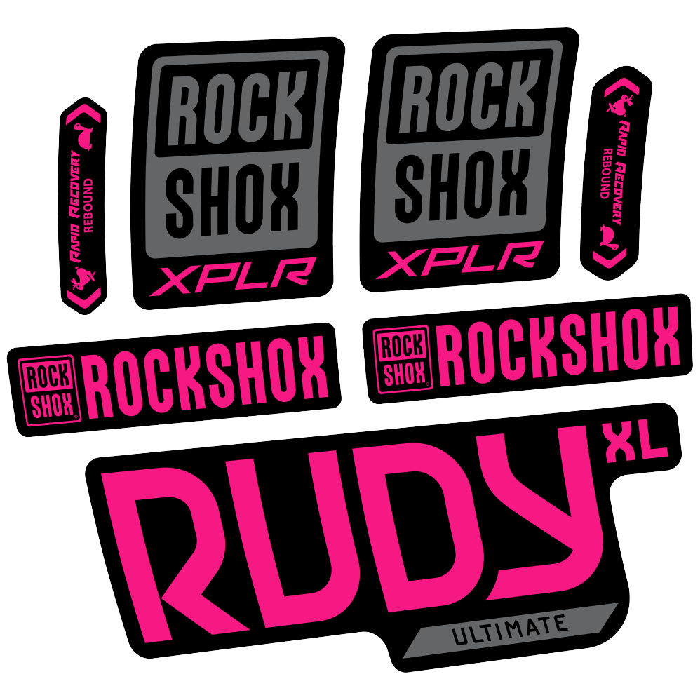 Decal Rock Shox Rudy XL Ultimate 2025, Fork 29, bike sticker vinyl