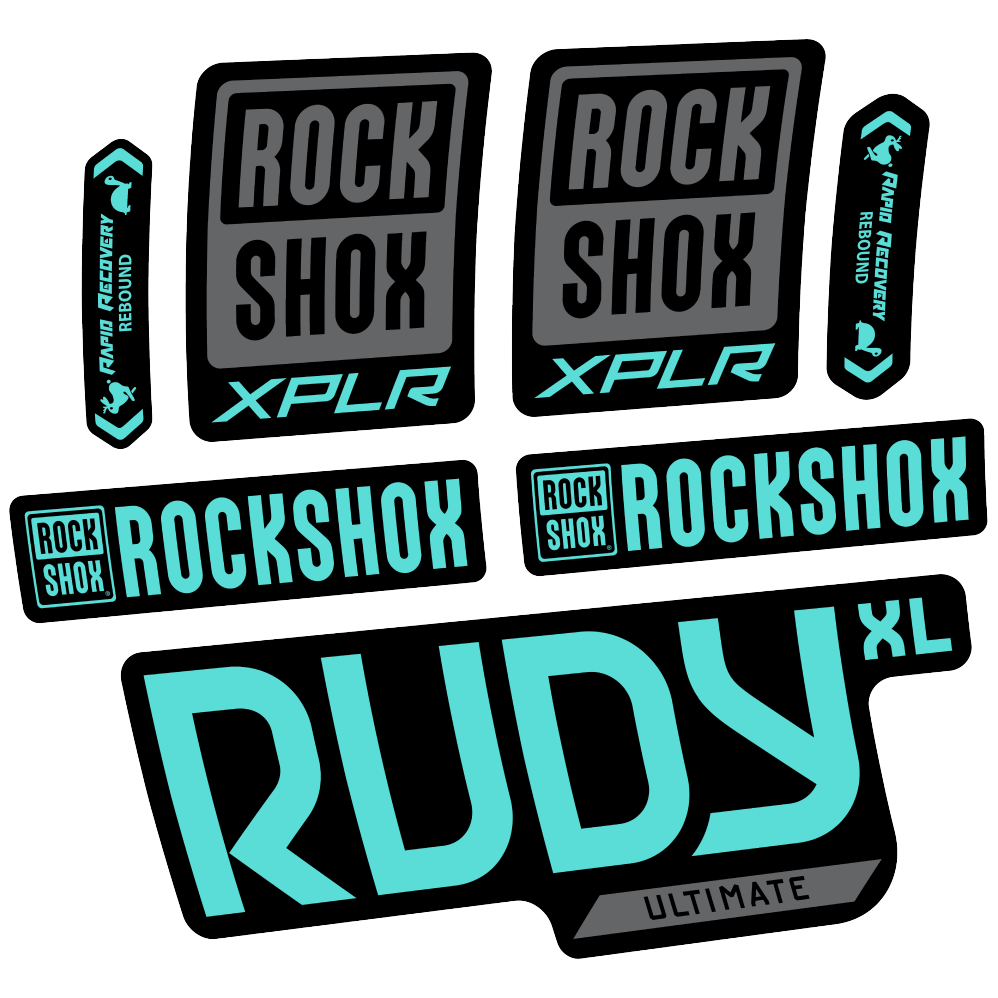 Decal Rock Shox Rudy XL Ultimate 2025, Fork 29, bike sticker vinyl