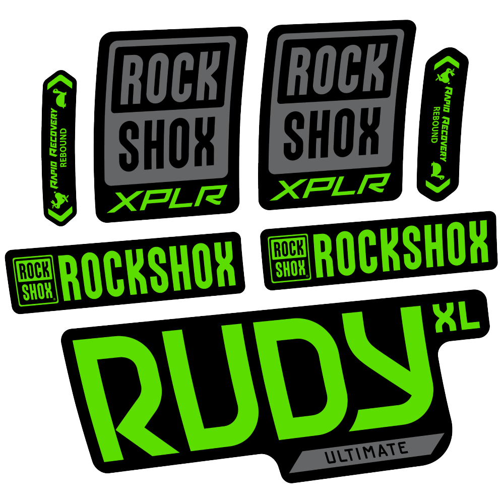 Decal Rock Shox Rudy XL Ultimate 2025, Fork 29, bike sticker vinyl