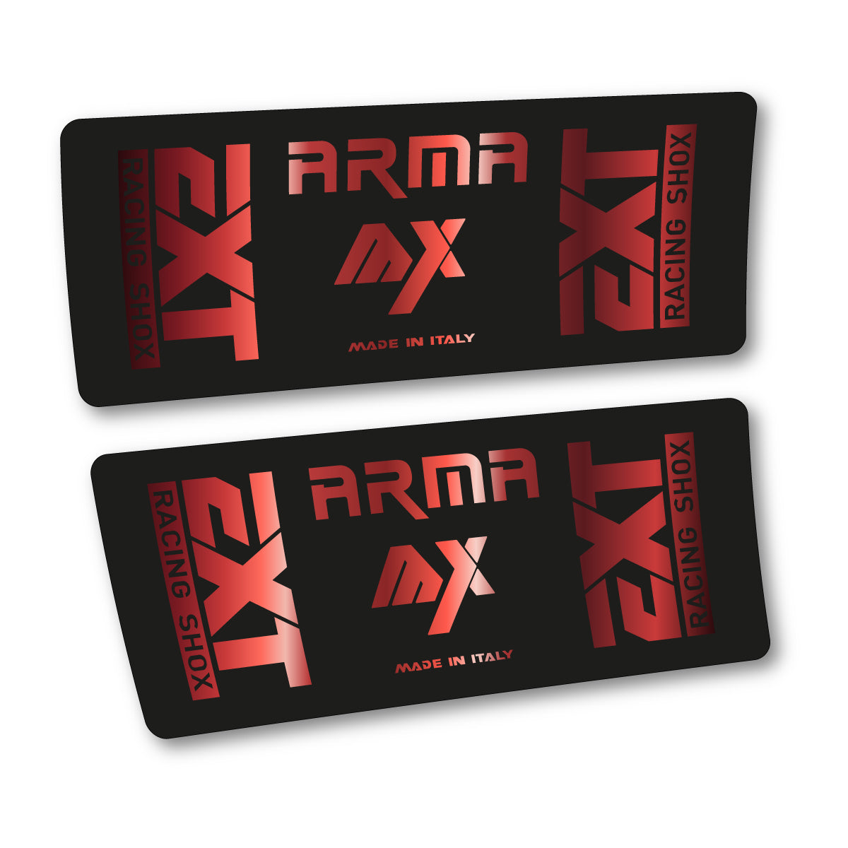 Compatible Stickers for EXT Arma MX 2026, Shock Absorber vinyl decals - Copper