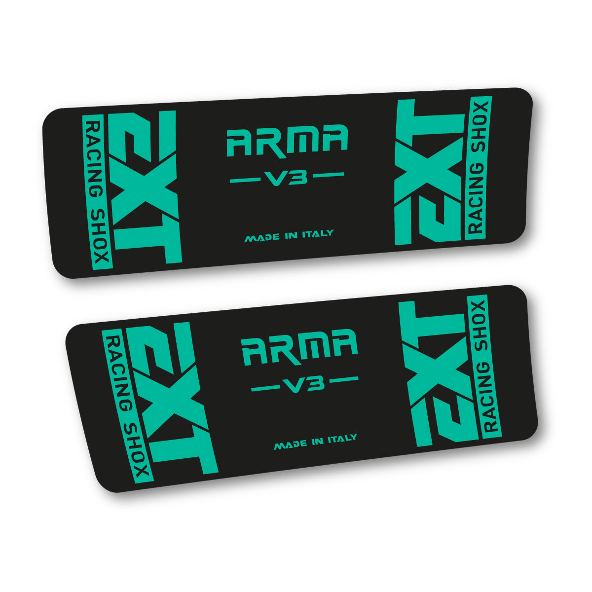 Compatible Stickers for EXT Arma V3 2019, Shock Absorber vinyl decals - Green Turquoise