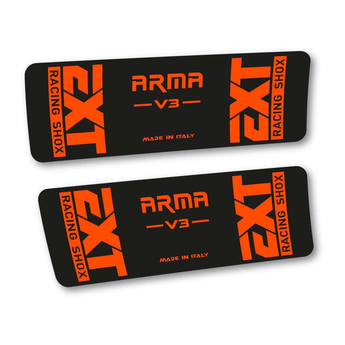 Compatible Stickers for EXT Arma V3 2019, Shock Absorber vinyl decals - Orange Neon