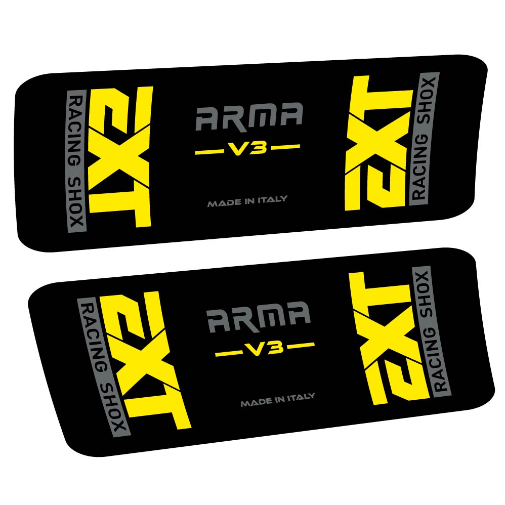 Aufkleber EXT Arma v3, Stoßdämpfer, Fahrradaufkleber Vinyl