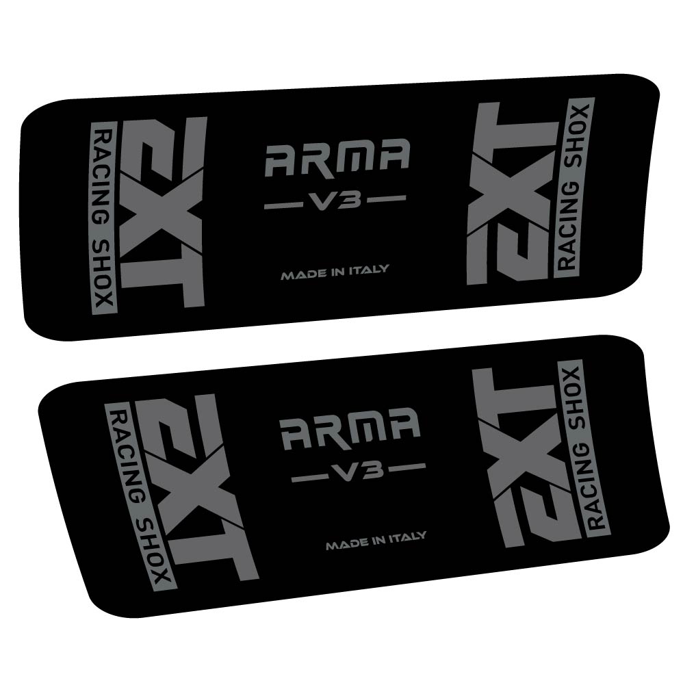 Aufkleber EXT Arma v3, Stoßdämpfer, Fahrradaufkleber Vinyl