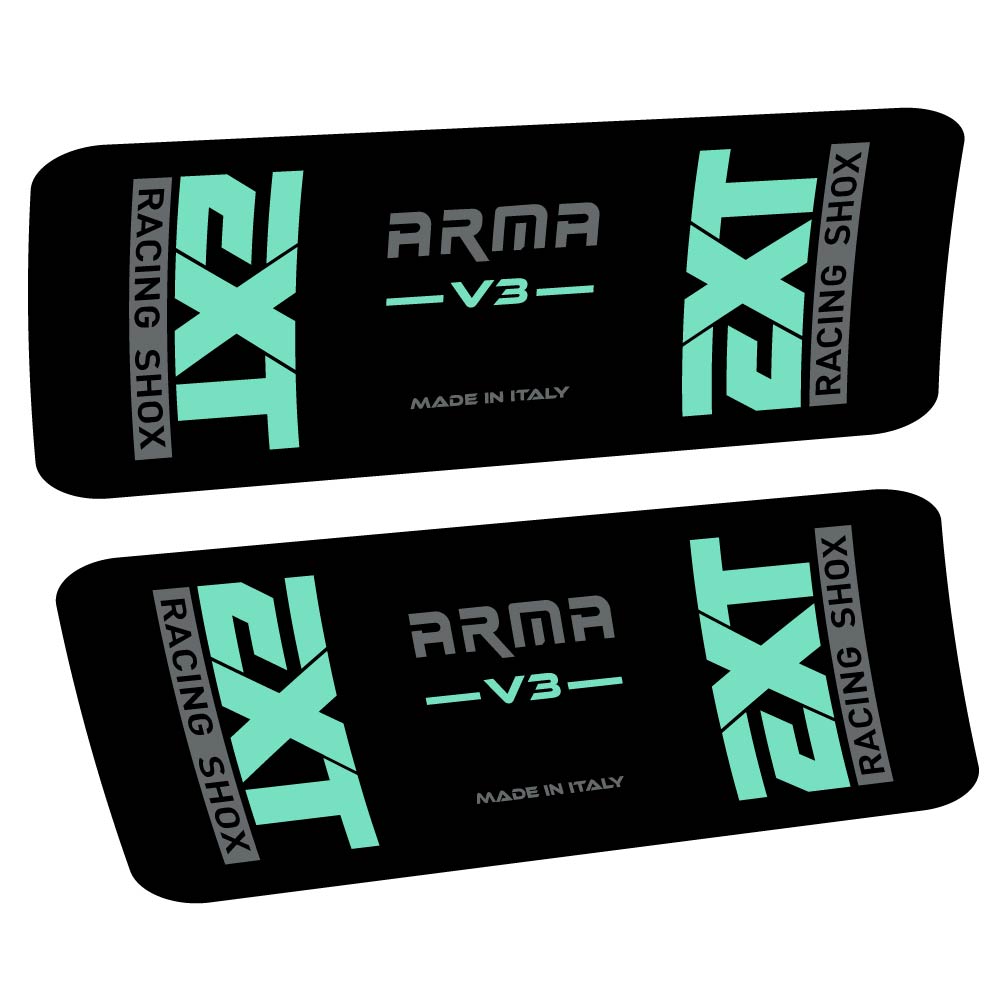 Aufkleber EXT Arma v3, Stoßdämpfer, Fahrradaufkleber Vinyl