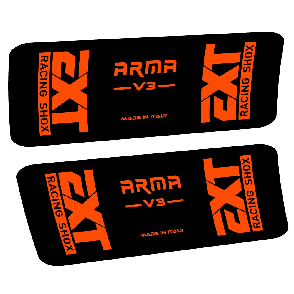 Aufkleber EXT Arma v3, Stoßdämpfer, Fahrradaufkleber Vinyl