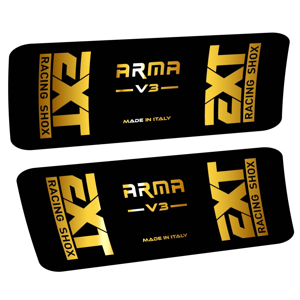 Aufkleber EXT Arma v3, Stoßdämpfer, Fahrradaufkleber Vinyl