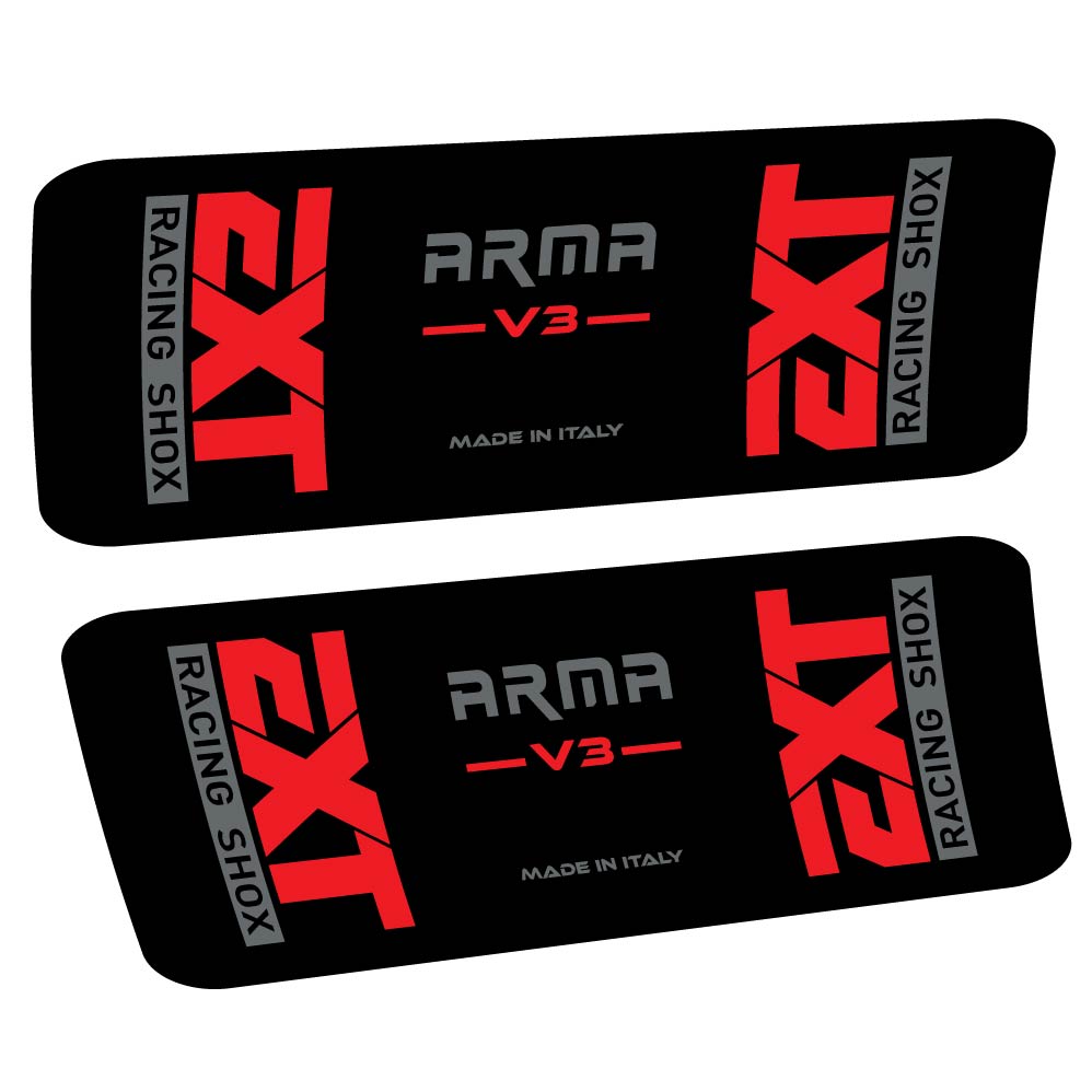Aufkleber EXT Arma v3, Stoßdämpfer, Fahrradaufkleber Vinyl