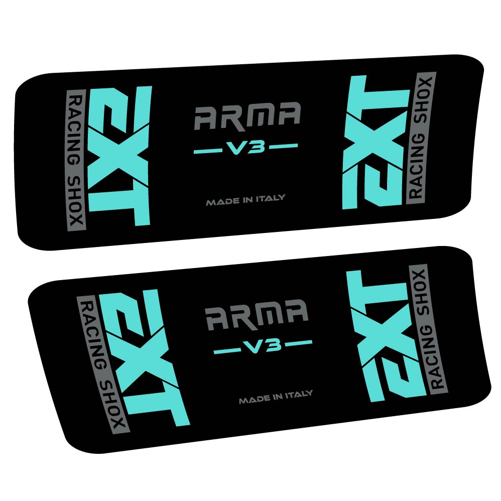 Aufkleber EXT Arma v3, Stoßdämpfer, Fahrradaufkleber Vinyl