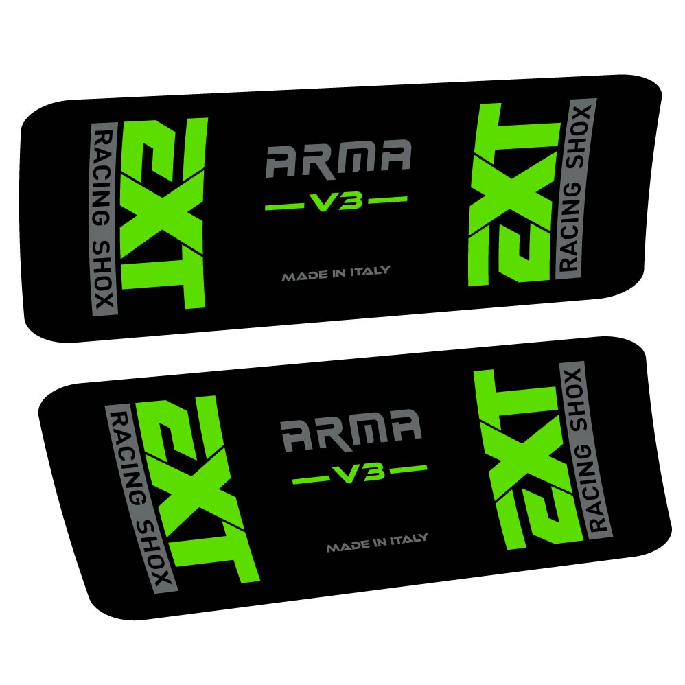 Aufkleber EXT Arma v3, Stoßdämpfer, Fahrradaufkleber Vinyl