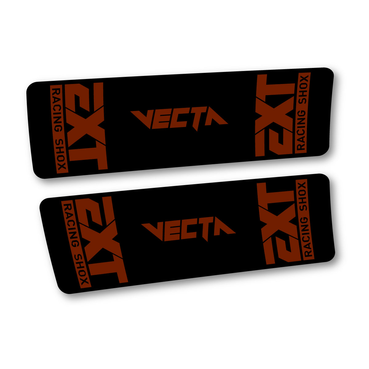 Compatible Stickers for EXT Vecta 2024, Shock Absorber vinyl decals - Brown
