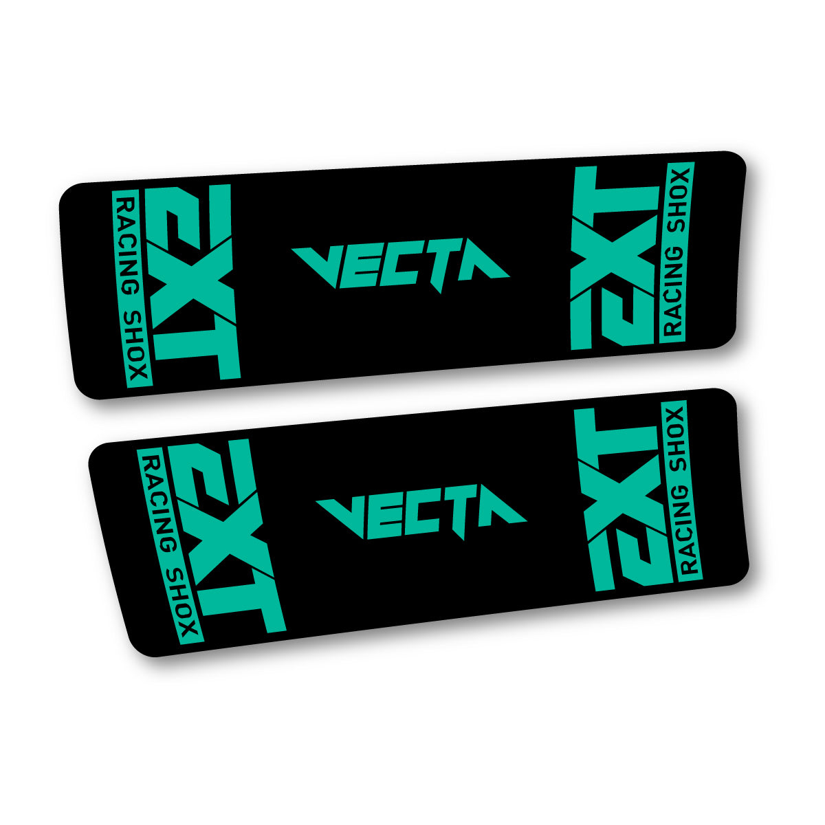 Compatible Stickers for EXT Vecta 2024, Shock Absorber vinyl decals - Green Turquoise