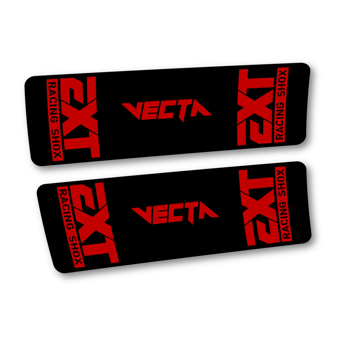 Compatible Stickers for EXT Vecta 2024, Shock Absorber vinyl decals - Medium Red