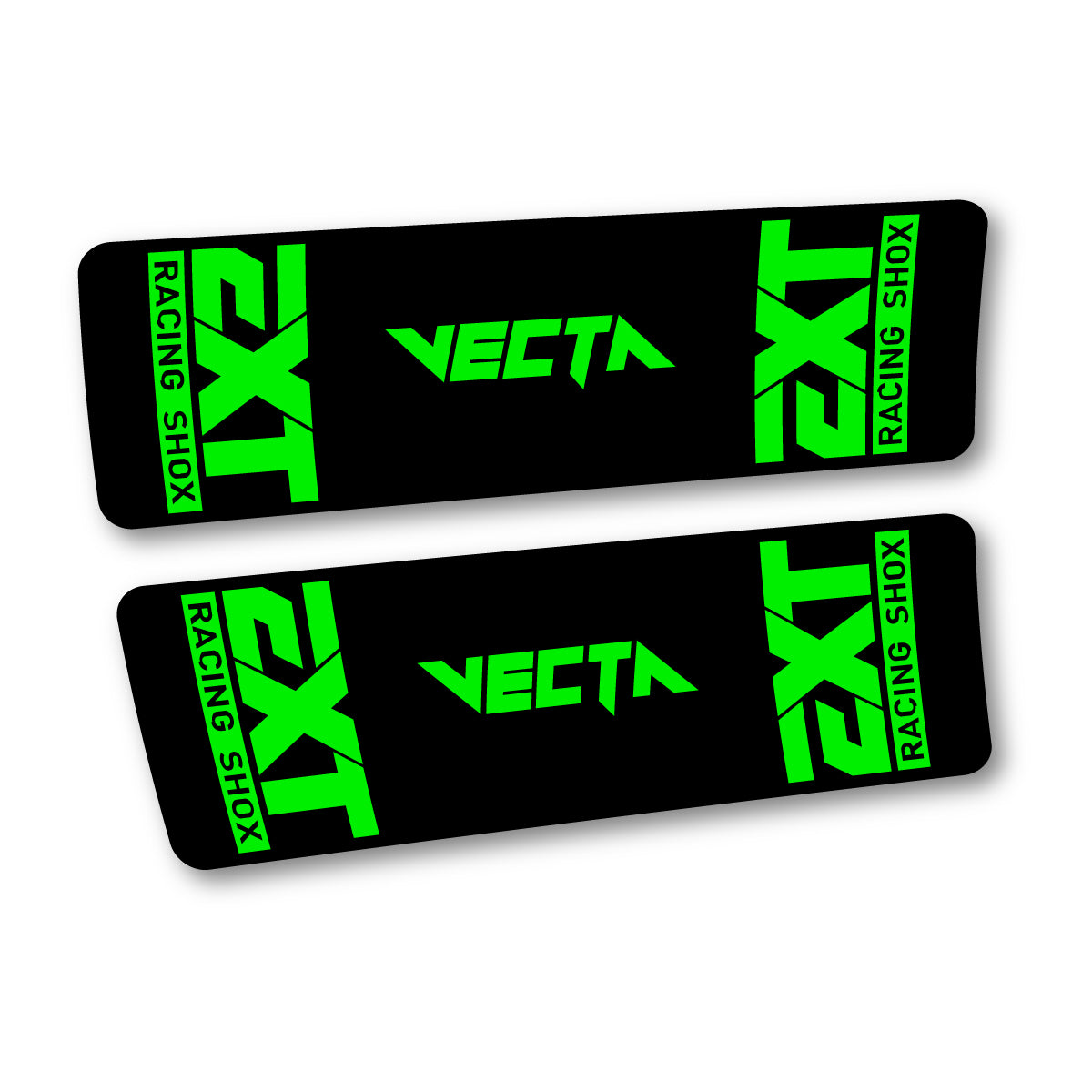 Compatible Stickers for EXT Vecta 2024, Shock Absorber vinyl decals - Neon Green