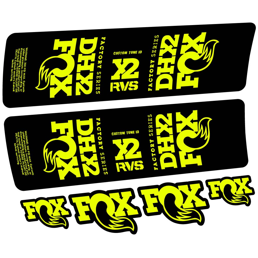 Decal Fox DHX2 2019, Shock Absorber, bike sticker vinyl