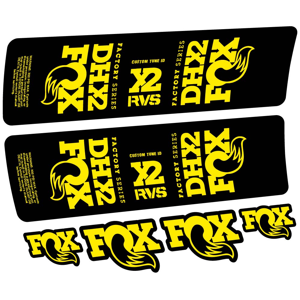 Decal Fox DHX2 2019, Shock Absorber, bike sticker vinyl