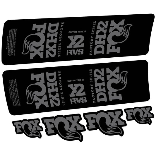 Trafc Grey decal for Fox DHX2 2019 rear shock – bike sticker vinyl