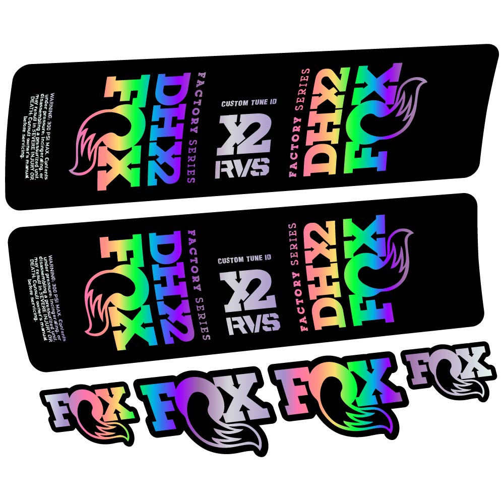 Decal Fox DHX2 2019, Shock Absorber, bike sticker vinyl