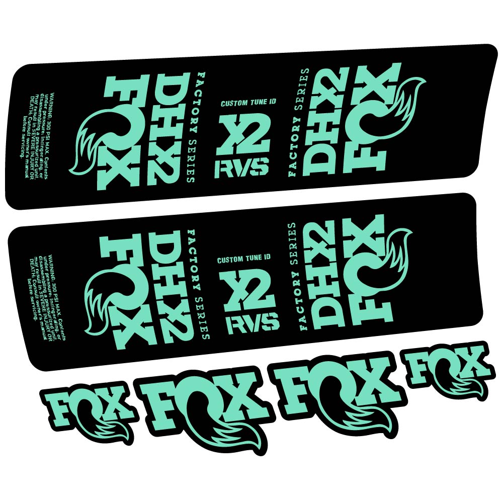 Decal Fox DHX2 2019, Shock Absorber, bike sticker vinyl