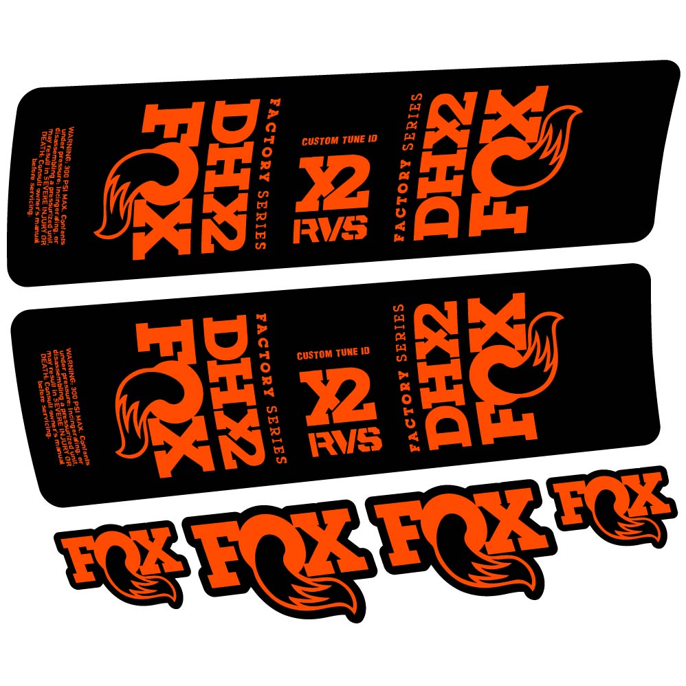 Decal Fox DHX2 2019, Shock Absorber, bike sticker vinyl