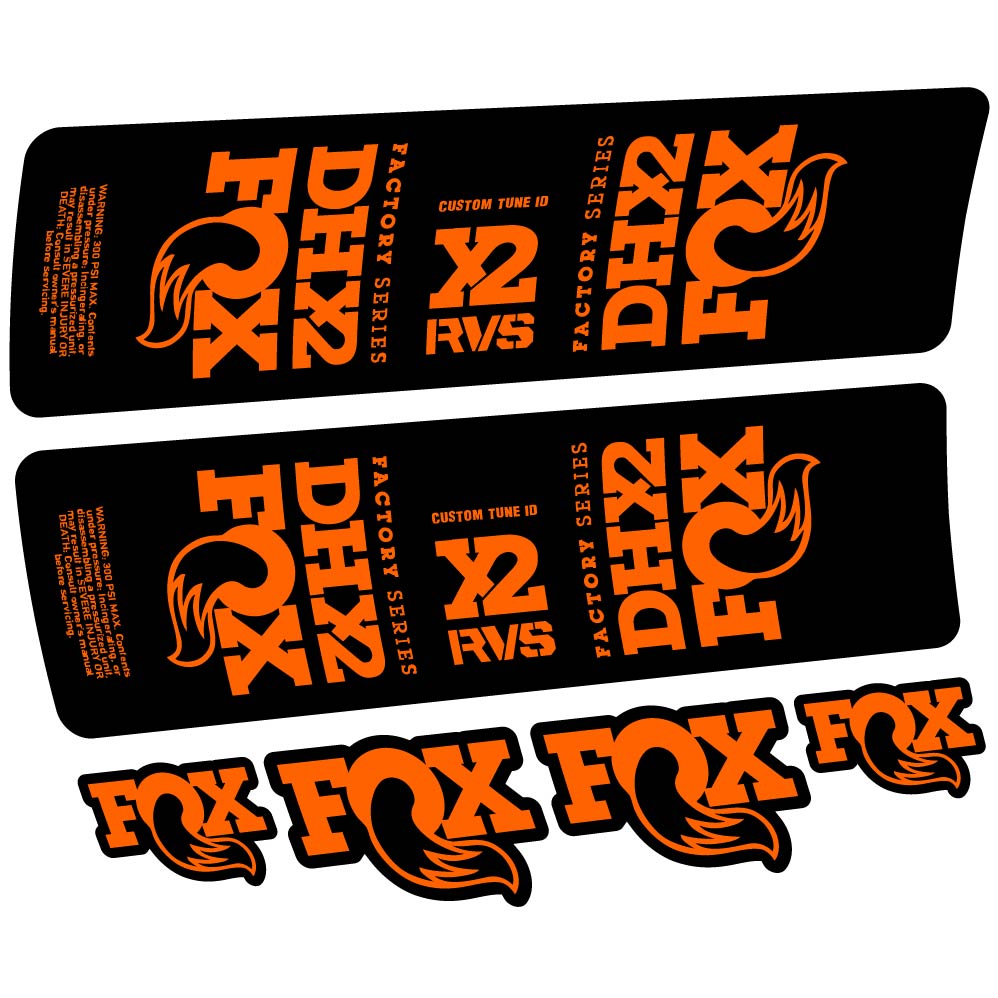 Decal Fox DHX2 2019, Shock Absorber, bike sticker vinyl