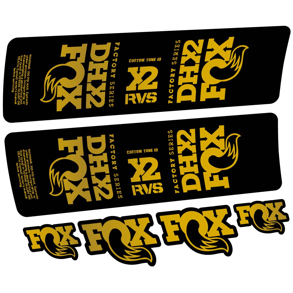 Decal Fox DHX2 2019, Shock Absorber, bike sticker vinyl