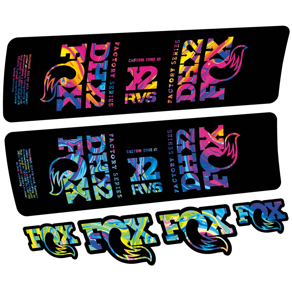 Decal Fox DHX2 2019, Shock Absorber, bike sticker vinyl